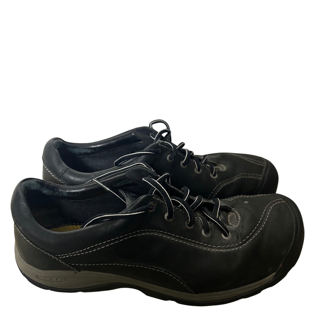 KEEN Women's Black‎ Leather Slip On Casual Comfort Walking Shoes